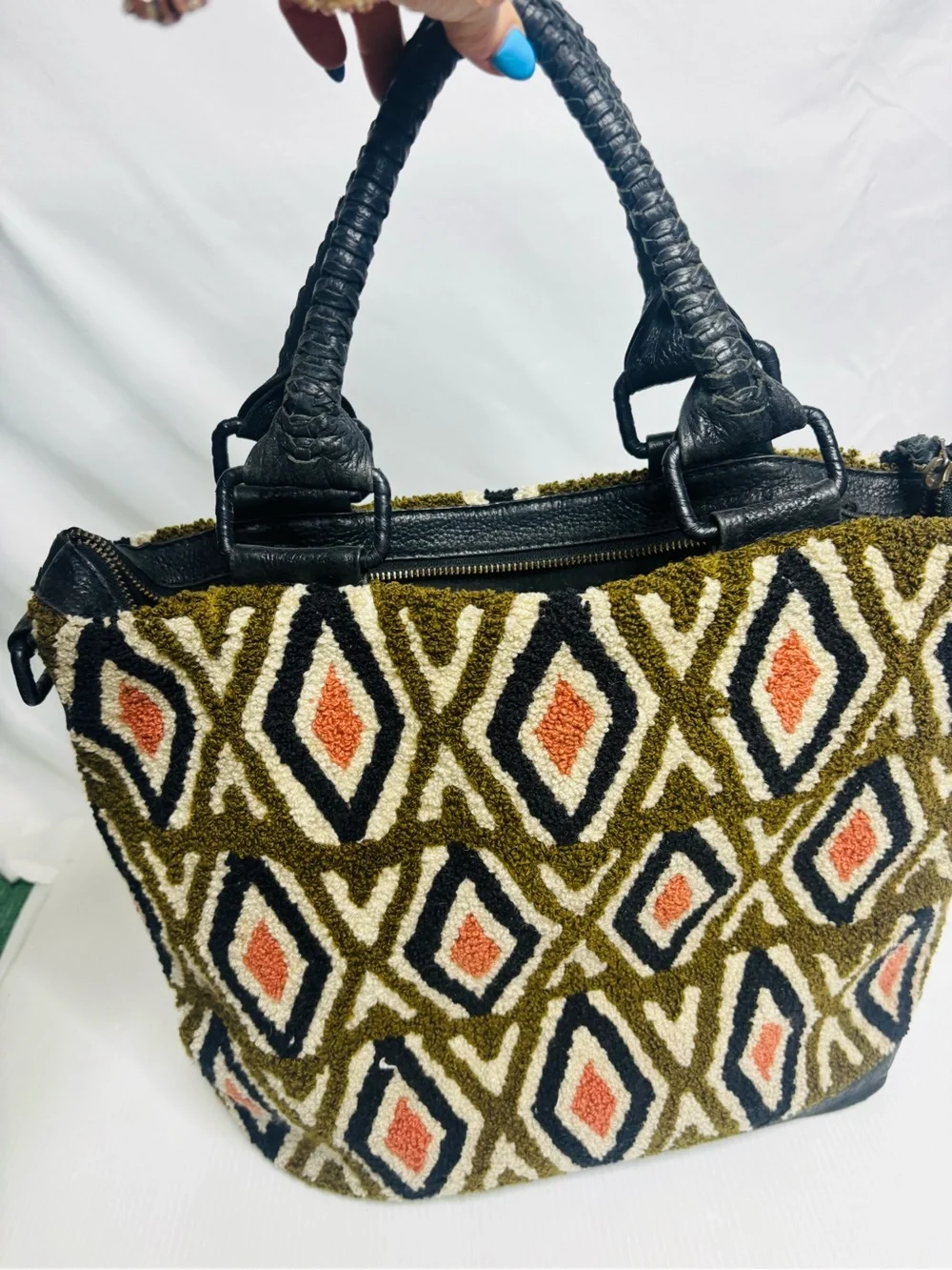 Cleobella Layla Weekender Carpet Bag and Leather Trimmed Bag